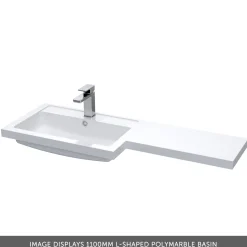 Erin 1100mm Matt Blue Combination Bathroom 2 Drawer Sink & Toilet Unit