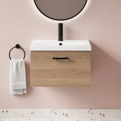 Erin 600mm Wall Mounted 1 Drawer Vanity Unit & Basin