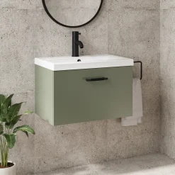 Erin 600mm Wall Mounted 1 Drawer Vanity Unit & Basin