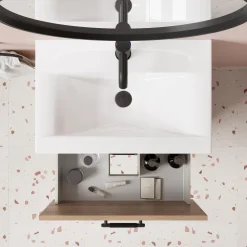 Erin 600mm Wall Mounted 1 Drawer Vanity Unit & Basin