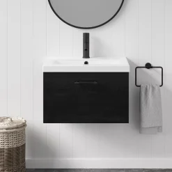 Erin 600mm Wall Mounted 1 Drawer Vanity Unit & Basin