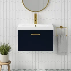 Erin 600mm Wall Mounted 1 Drawer Vanity Unit & Basin