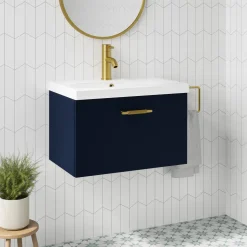 Erin 600mm Wall Mounted 1 Drawer Vanity Unit & Basin