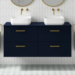 Erin 1200mm Wall Mounted 4 Drawer Vanity Unit & Double Countertop