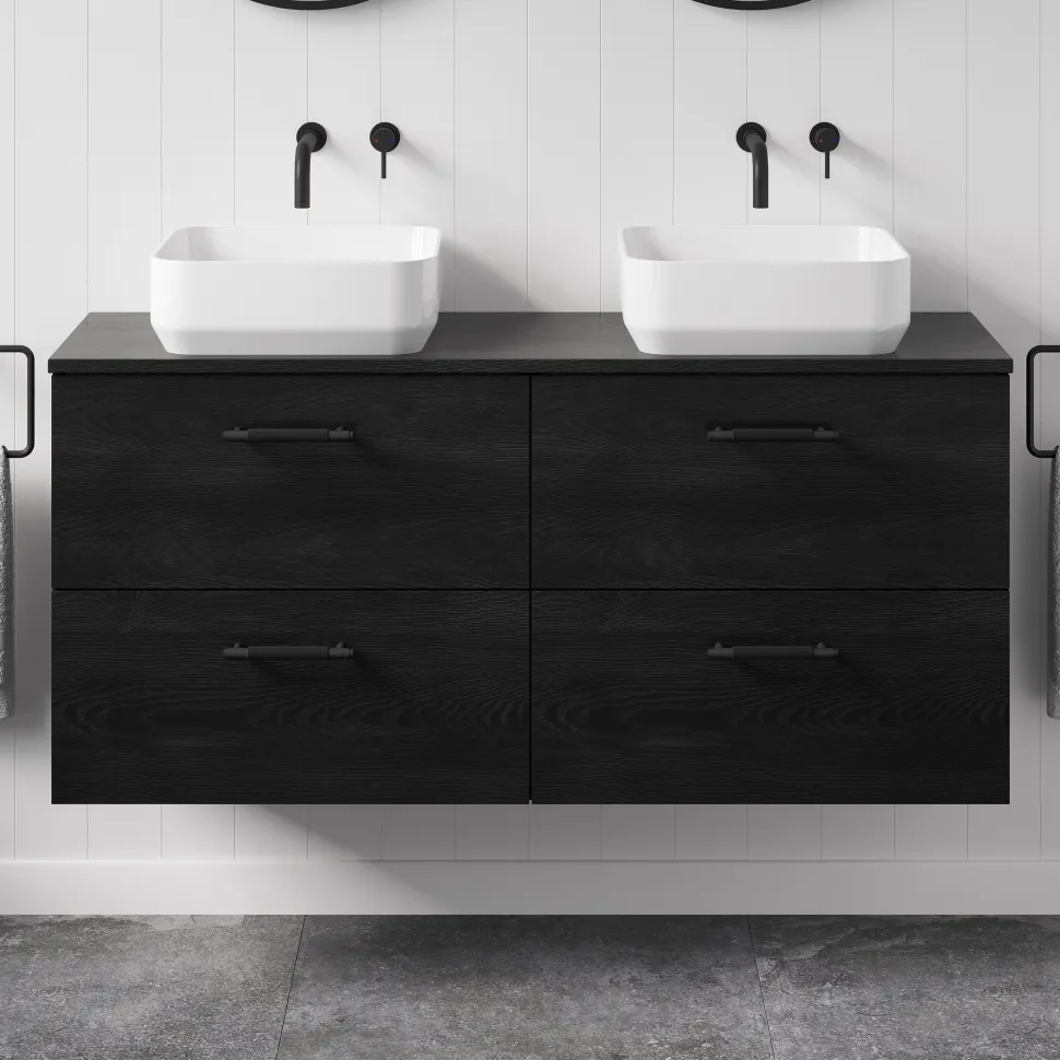 Erin 1200mm Wall Mounted 4 Drawer Vanity Unit & Double Countertop