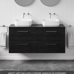 Erin 1200mm Wall Mounted 4 Drawer Vanity Unit & Double Countertop
