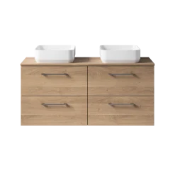 Erin 1200mm Wall Mounted 4 Drawer Vanity Unit & Double Countertop