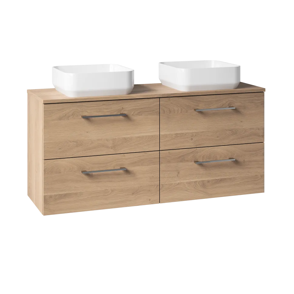 Erin 1200mm Wall Mounted 4 Drawer Vanity Unit & Double Countertop