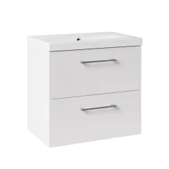 Erin 600mm Wall Mounted 2 Drawer Vanity Unit & Basin