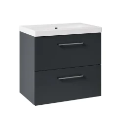 Erin 600mm Wall Mounted 2 Drawer Vanity Unit & Basin
