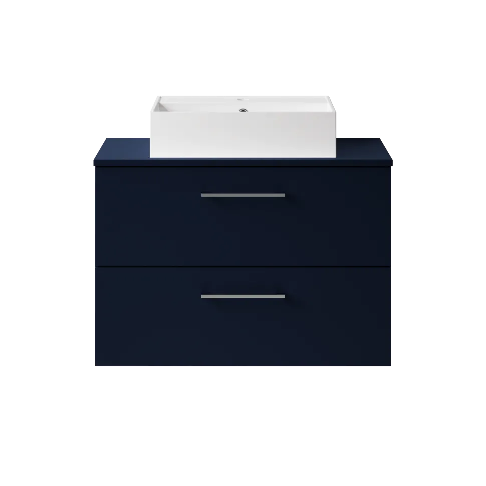 Erin 800mm Wall Mounted 2 Drawer Vanity Unit & Countertop