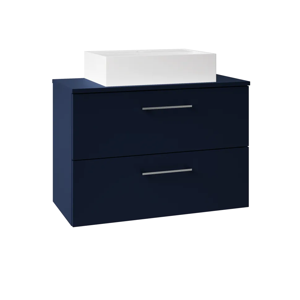 Erin 800mm Wall Mounted 2 Drawer Vanity Unit & Countertop