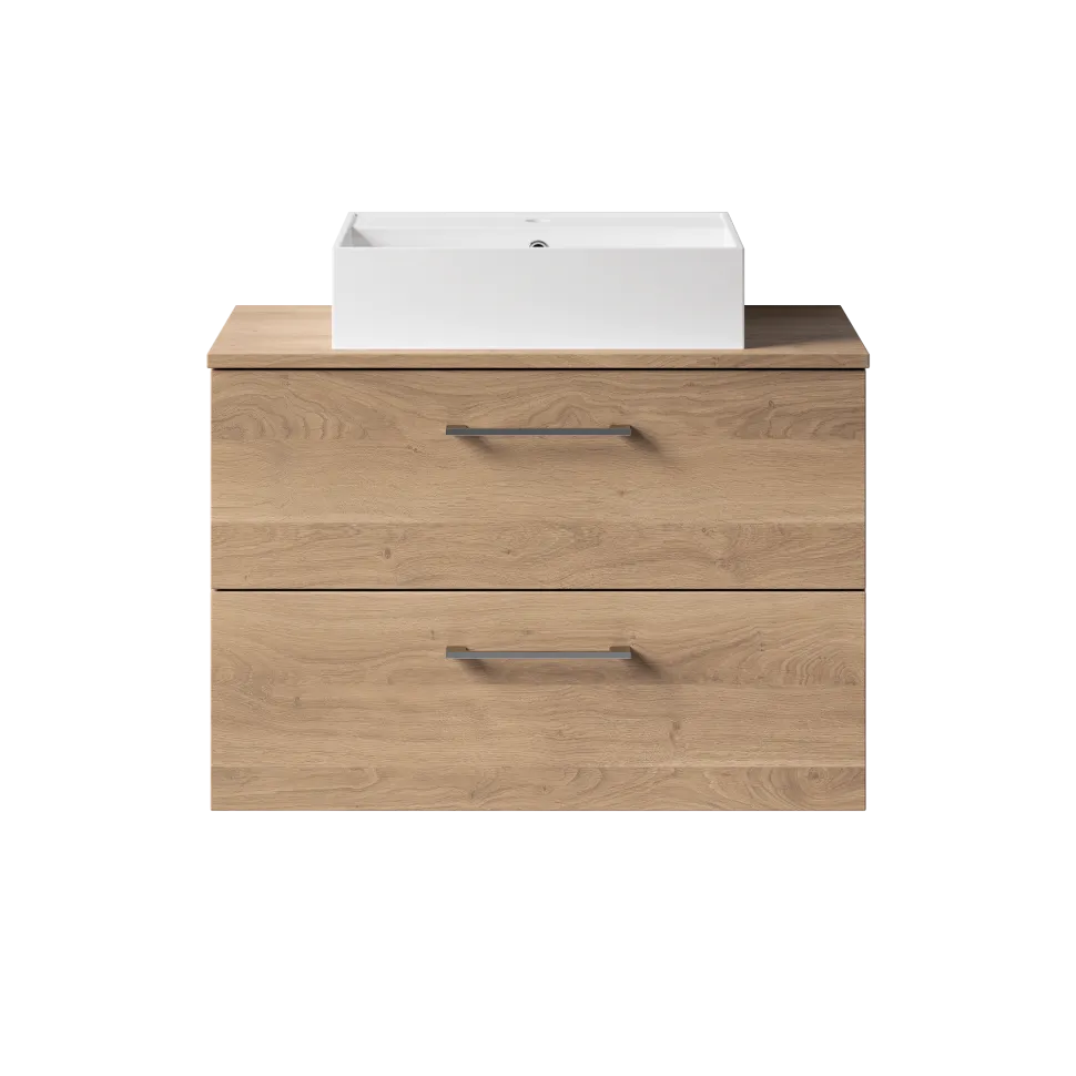 Erin 800mm Wall Mounted 2 Drawer Vanity Unit & Countertop