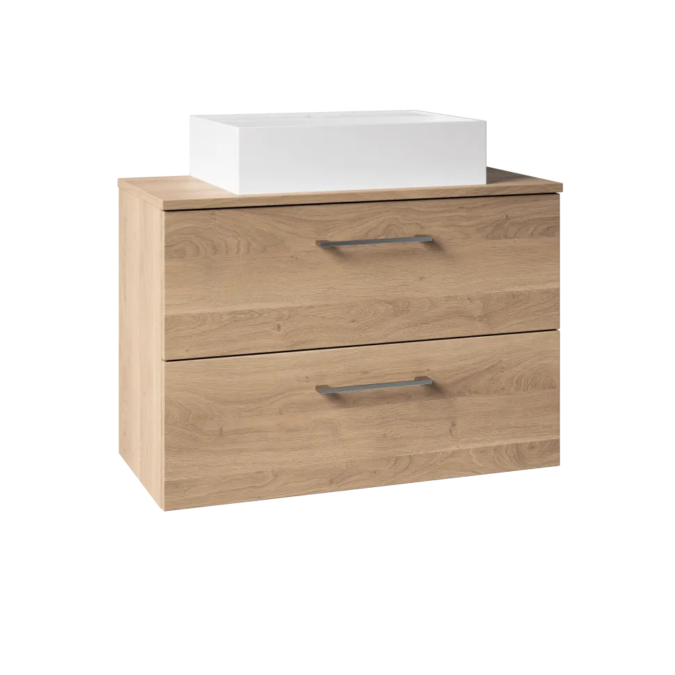Erin 800mm Wall Mounted 2 Drawer Vanity Unit & Countertop