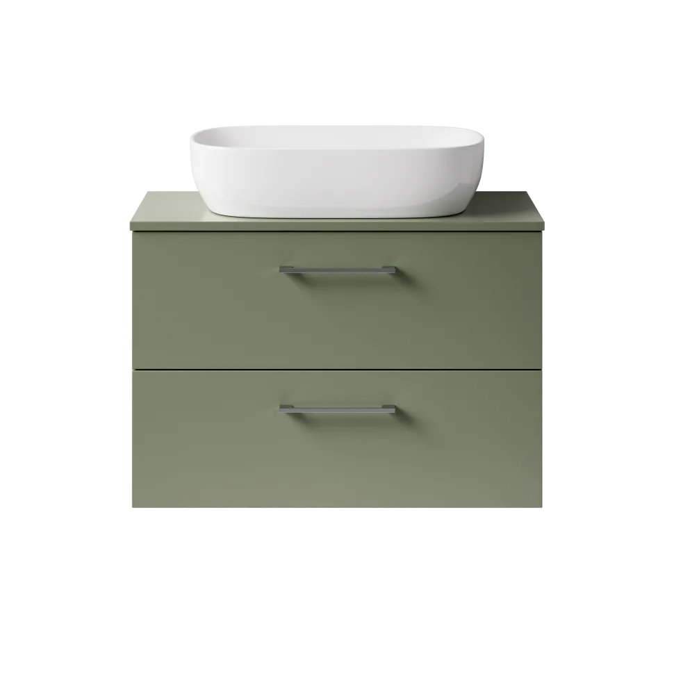 Erin 800mm Wall Mounted 2 Drawer Vanity Unit & Countertop