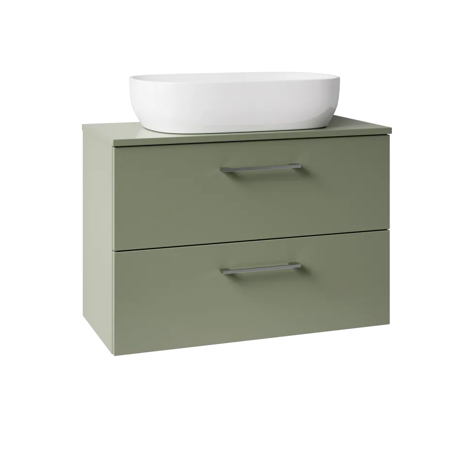 Erin 800mm Wall Mounted 2 Drawer Vanity Unit & Countertop