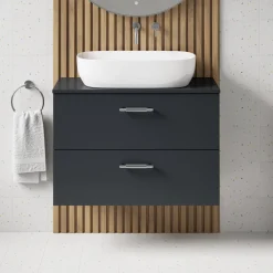 Erin 800mm Wall Mounted 2 Drawer Vanity Unit & Countertop
