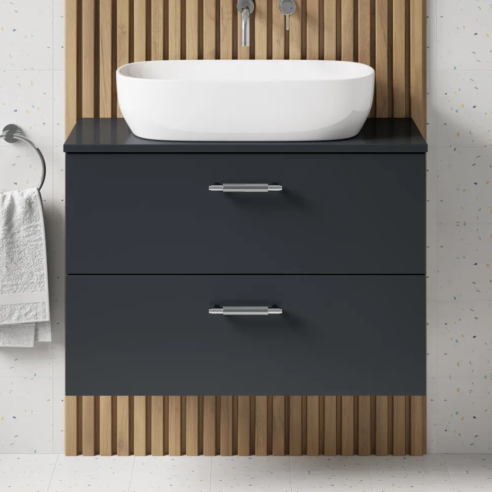 Erin 800mm Wall Mounted 2 Drawer Vanity Unit & Countertop