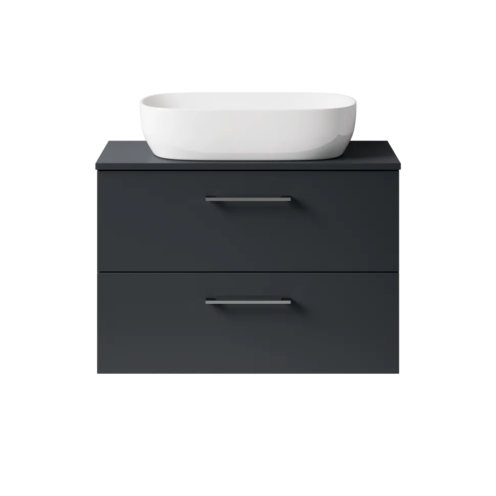 Erin 800mm Wall Mounted 2 Drawer Vanity Unit & Countertop