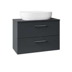 Erin 800mm Wall Mounted 2 Drawer Vanity Unit & Countertop