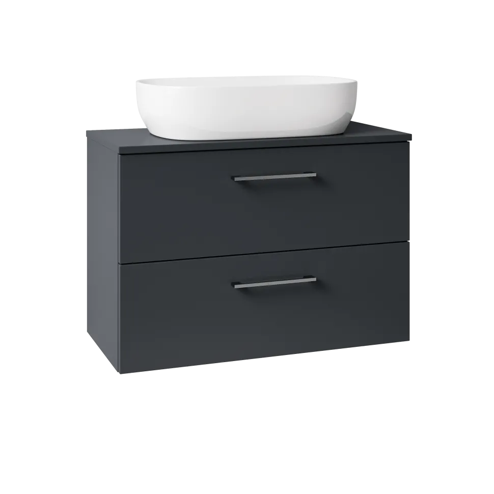 Erin 800mm Wall Mounted 2 Drawer Vanity Unit & Countertop