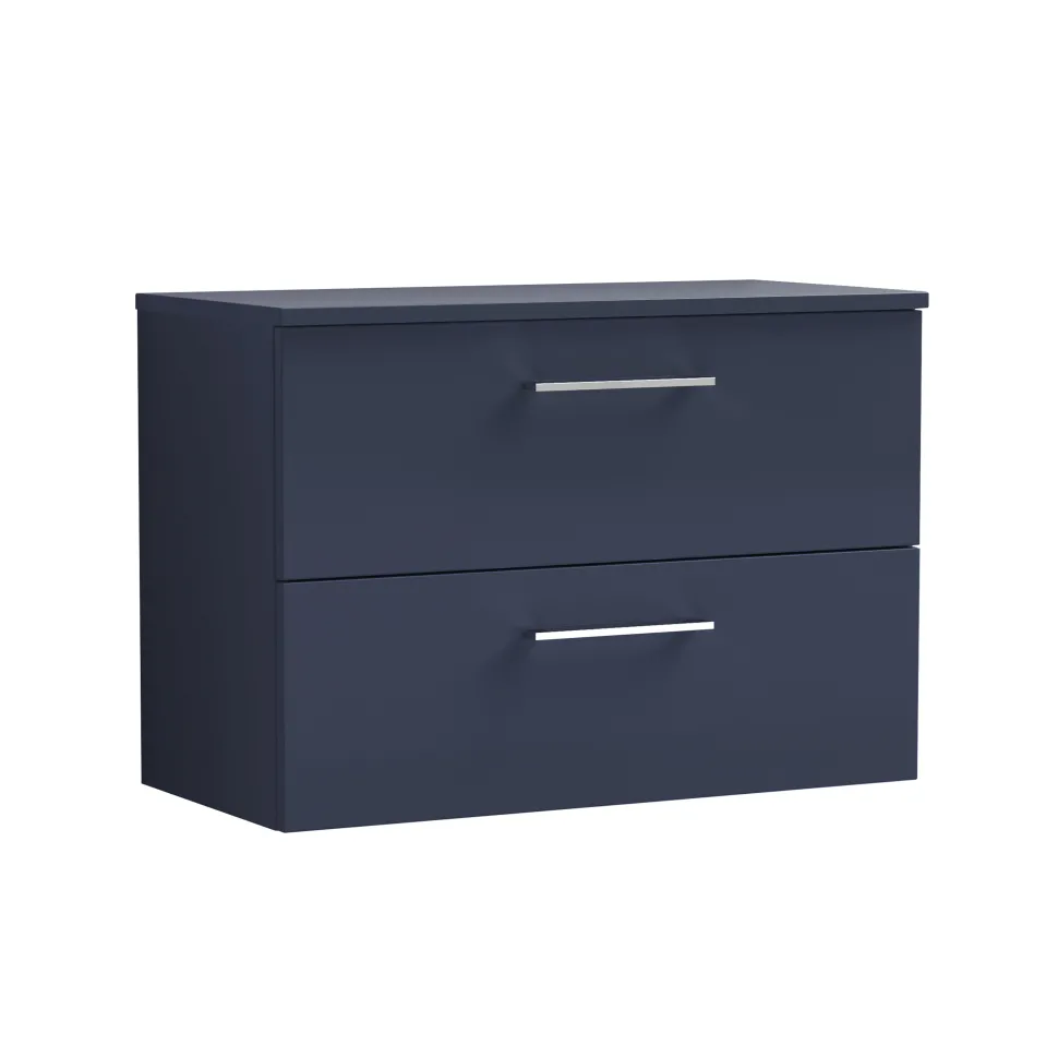 Erin 800mm Wall Mounted 2 Drawer Vanity Unit & Countertop