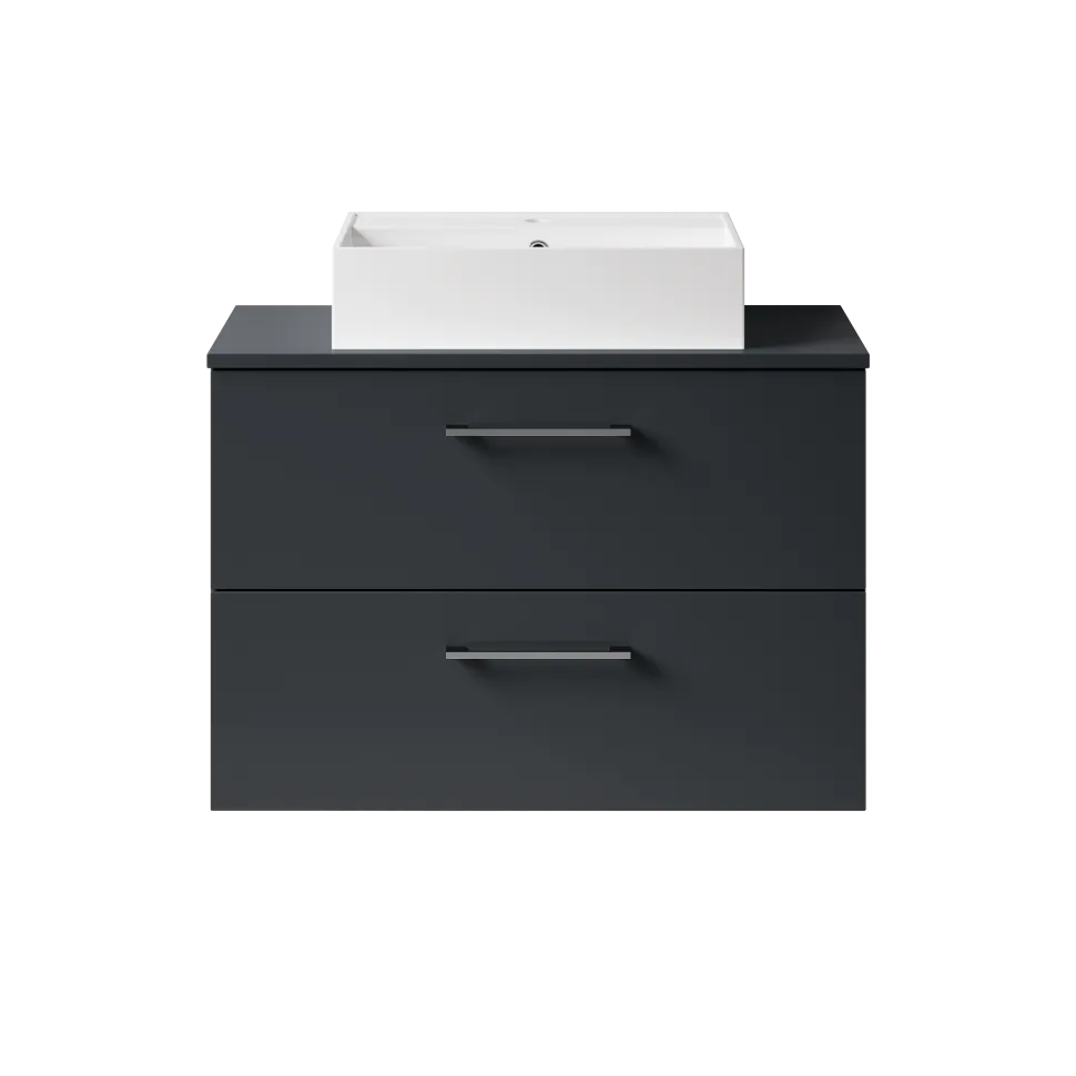 Erin 800mm Wall Mounted 2 Drawer Vanity Unit & Countertop