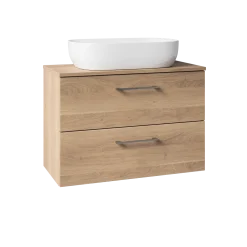 Erin 800mm Wall Mounted 2 Drawer Vanity Unit & Countertop