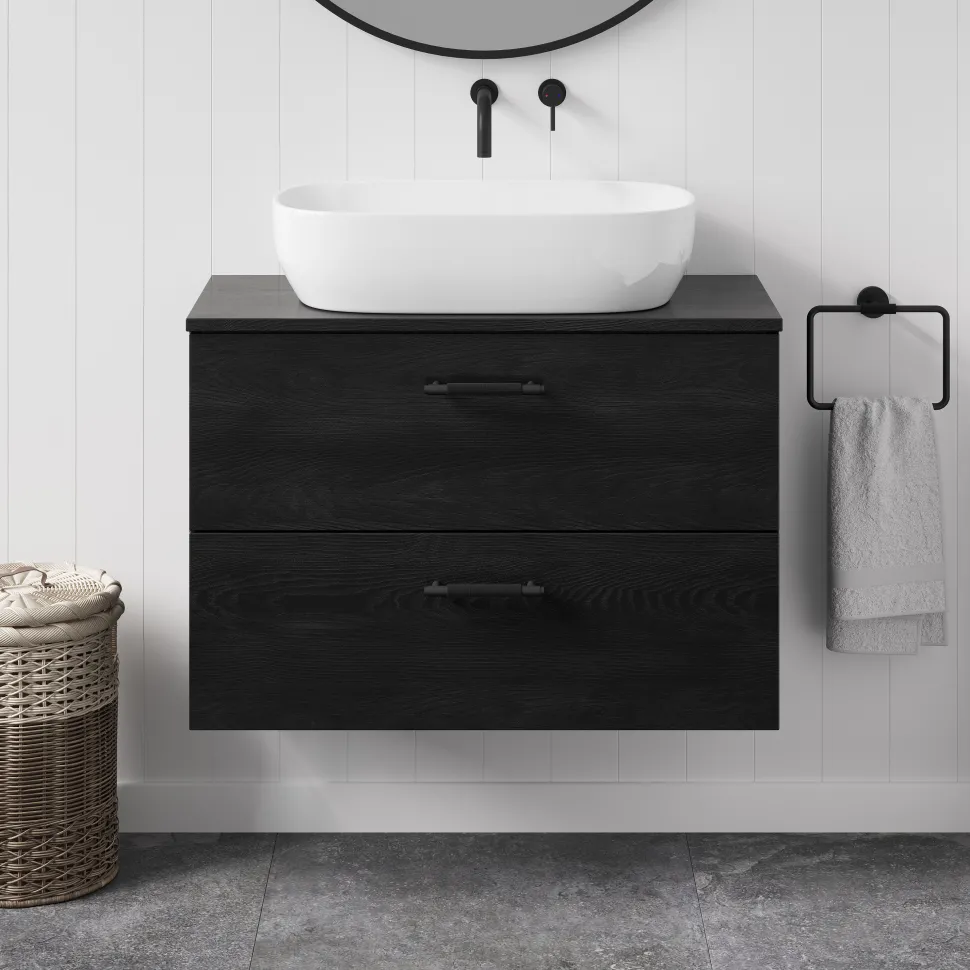 Erin 800mm Wall Mounted 2 Drawer Vanity Unit & Countertop
