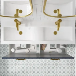 Erin 1200mm Wall Mounted 4 Drawer Vanity Unit & Double Basin