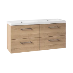 Erin 1200mm Wall Mounted 4 Drawer Vanity Unit & Double Basin