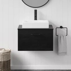 Erin 600mm Wall Mounted 1 Drawer Vanity Unit & Countertop
