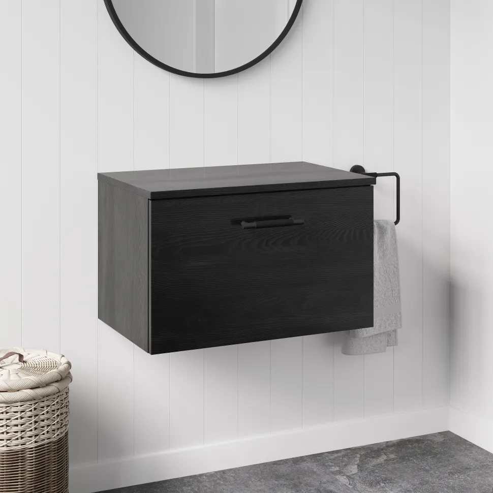 Erin 600mm Wall Mounted 1 Drawer Vanity Unit & Countertop