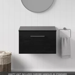 Erin 600mm Wall Mounted 1 Drawer Vanity Unit & Countertop