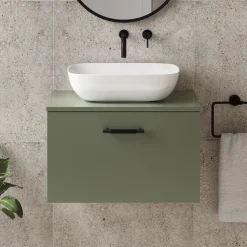 Erin 600mm Wall Mounted 1 Drawer Vanity Unit & Countertop