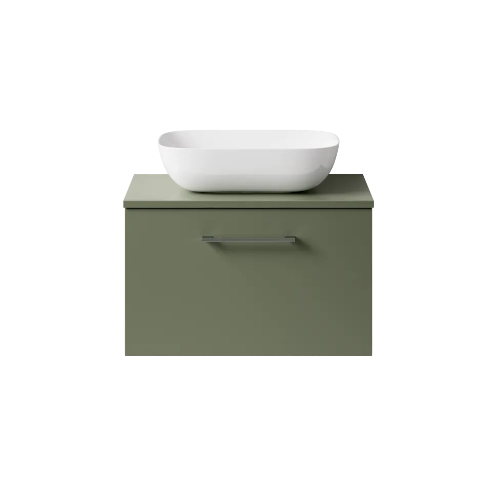 Erin 600mm Wall Mounted 1 Drawer Vanity Unit & Countertop