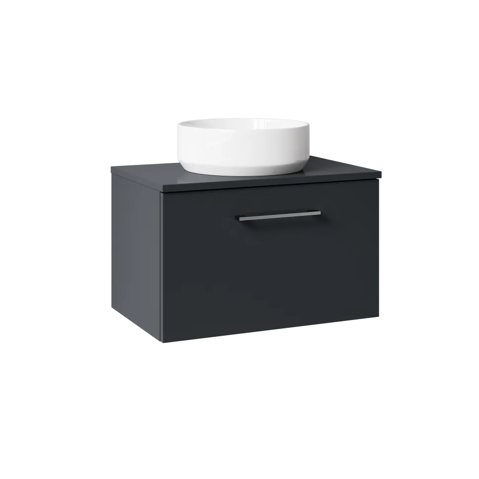 Erin 600mm Wall Mounted 1 Drawer Vanity Unit & Countertop