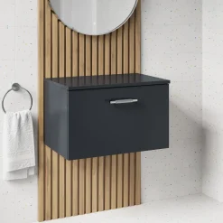 Erin 600mm Wall Mounted 1 Drawer Vanity Unit & Countertop