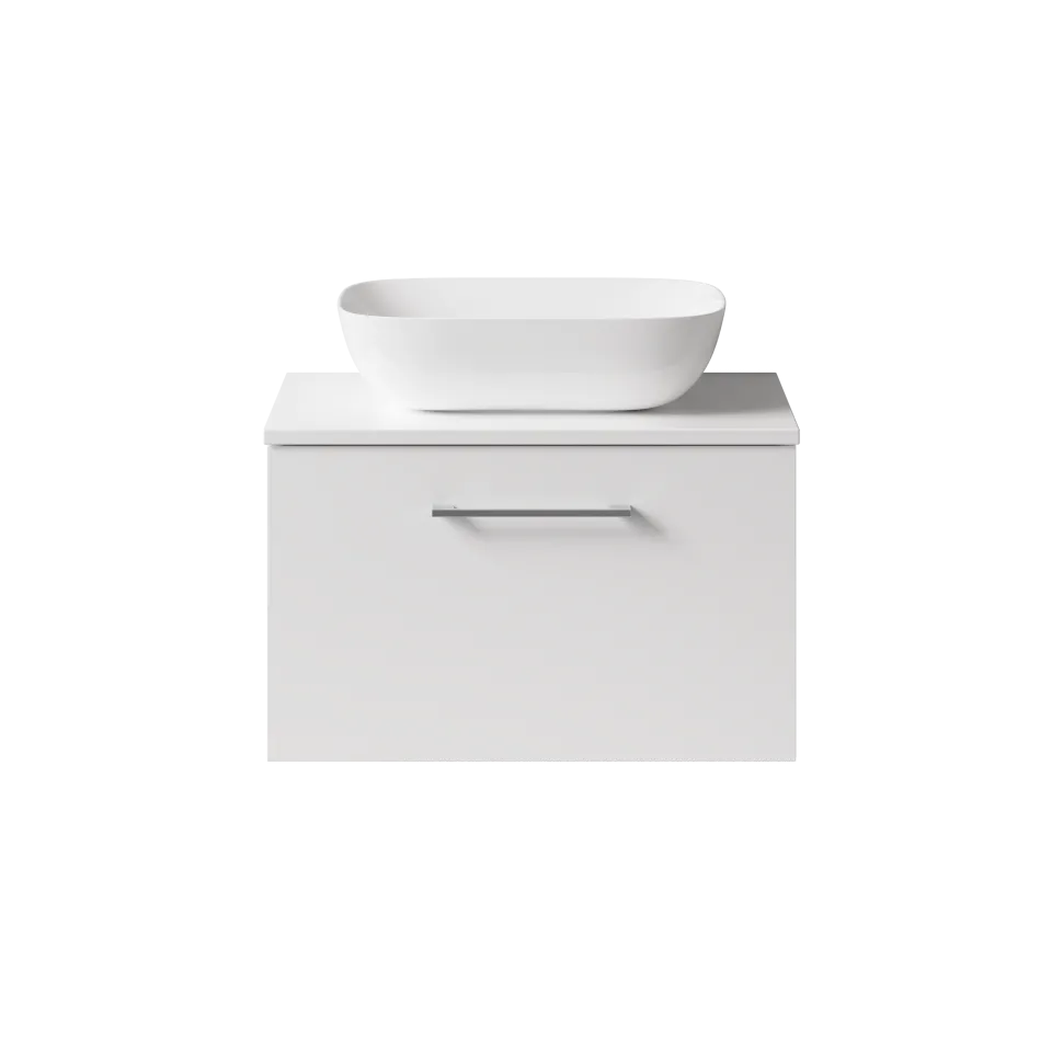 Erin 600mm Wall Mounted 1 Drawer Vanity Unit & Countertop