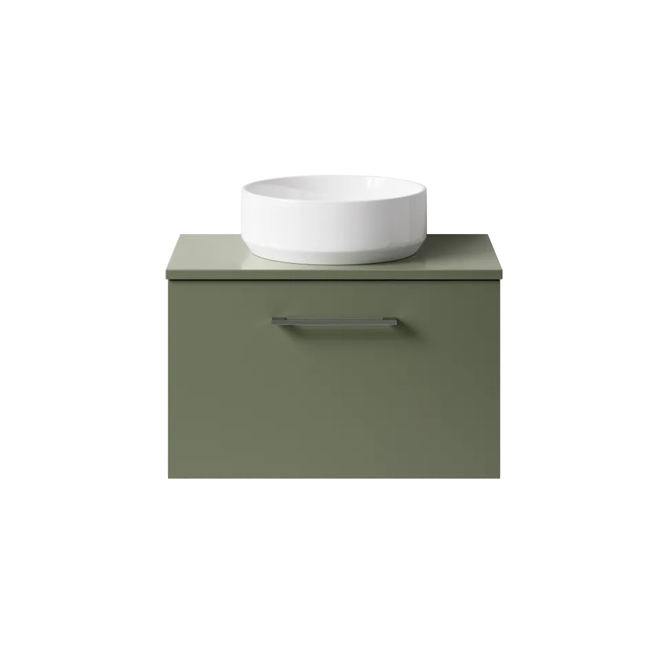 Erin 600mm Wall Mounted 1 Drawer Vanity Unit & Countertop