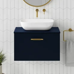 Erin 600mm Wall Mounted 1 Drawer Vanity Unit & Countertop