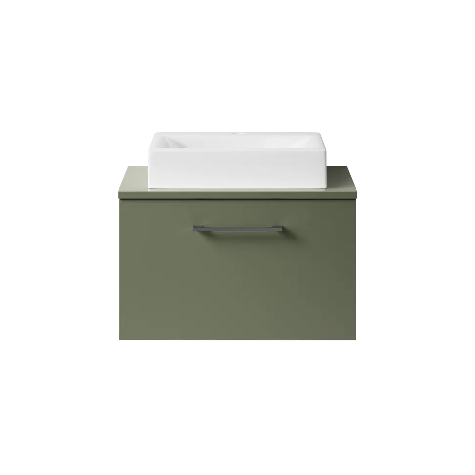Erin 600mm Wall Mounted 1 Drawer Vanity Unit & Countertop