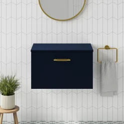 Erin 600mm Wall Mounted 1 Drawer Vanity Unit & Countertop