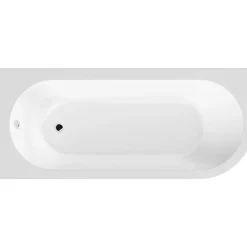 Erin Modern Shower Bath Suite with 1700mm J Shaped Bath & Rimless Toilet