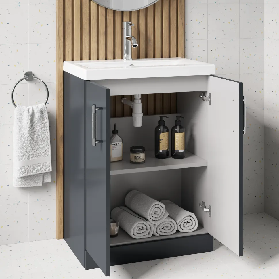 Erin Modern Shower Bath Suite with 1700mm J Shaped Bath & Rimless Toilet