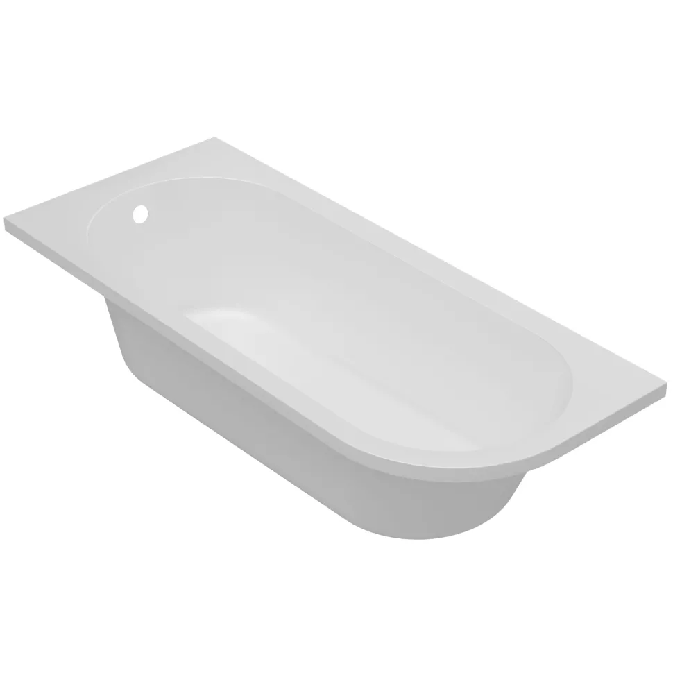 Erin Modern Shower Bath Suite with 1700mm J Shaped Bath & Rimless Toilet