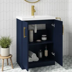 Erin Modern Shower Bath Suite with 1700mm J Shaped Bath & Rimless Toilet