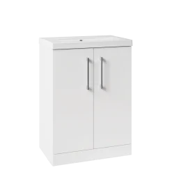 Erin Rimless Toilet & Vanity Unit Bathroom Set with Matt Black Handles