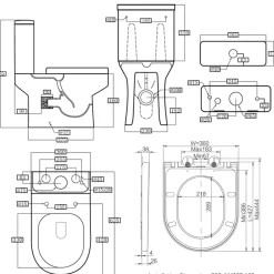 Erin Rimless Toilet & Vanity Unit Bathroom Suite