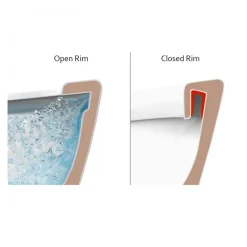 Erin Rimless Toilet & Vanity Unit Bathroom Suite Set with Brushed Brass Handles